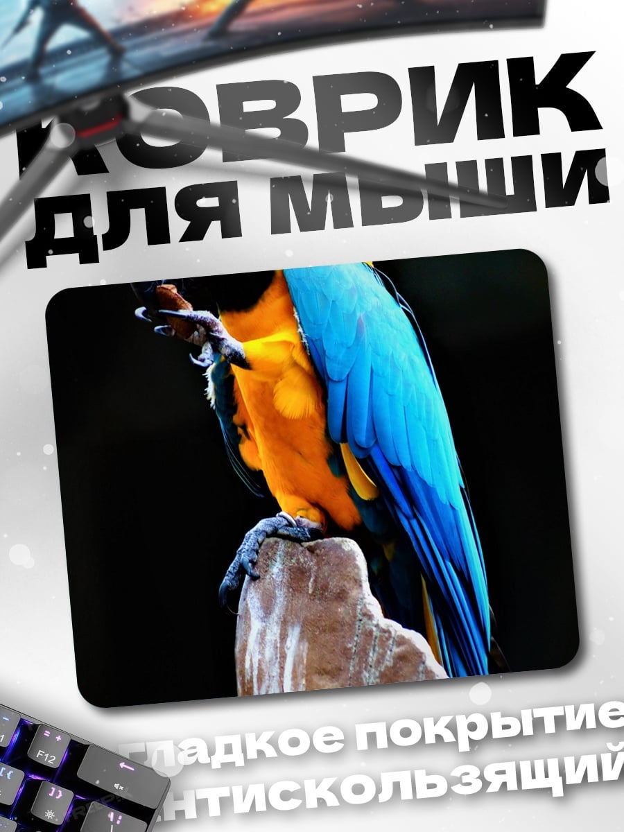Коврик Синий попугай