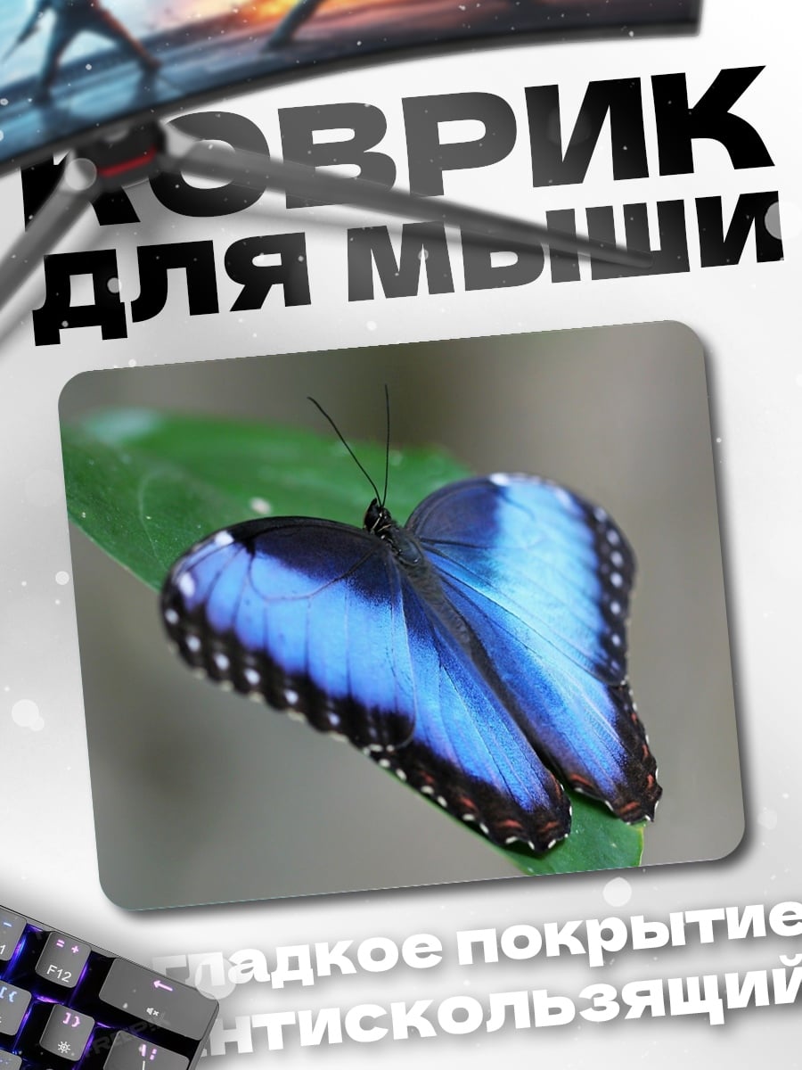 Коврик Синяя бабочка