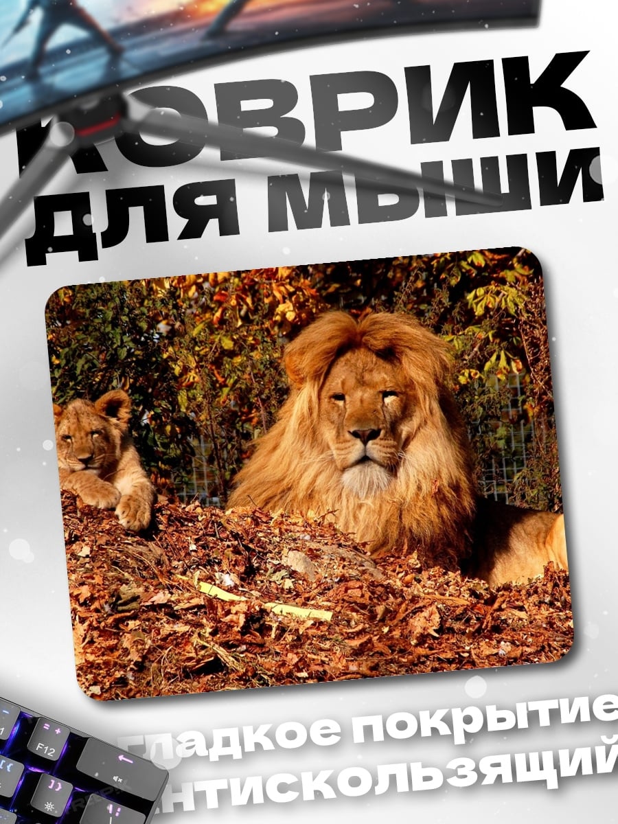 Коврик Лев с львенком