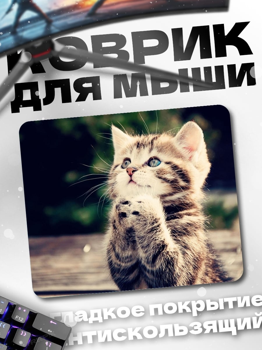 Коврик Молящийся котёнок