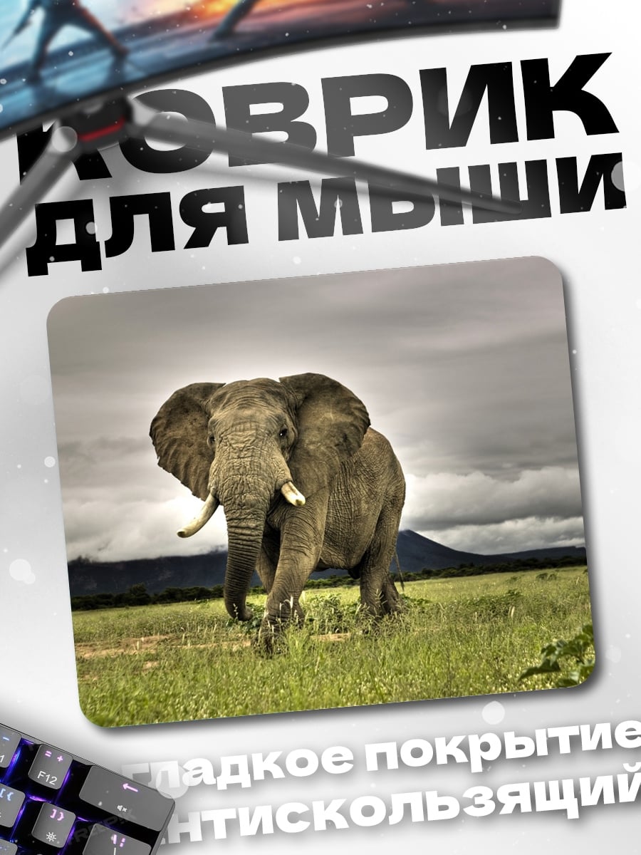 Коврик идущий слон