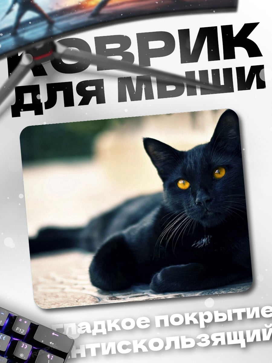Коврик Черный кот