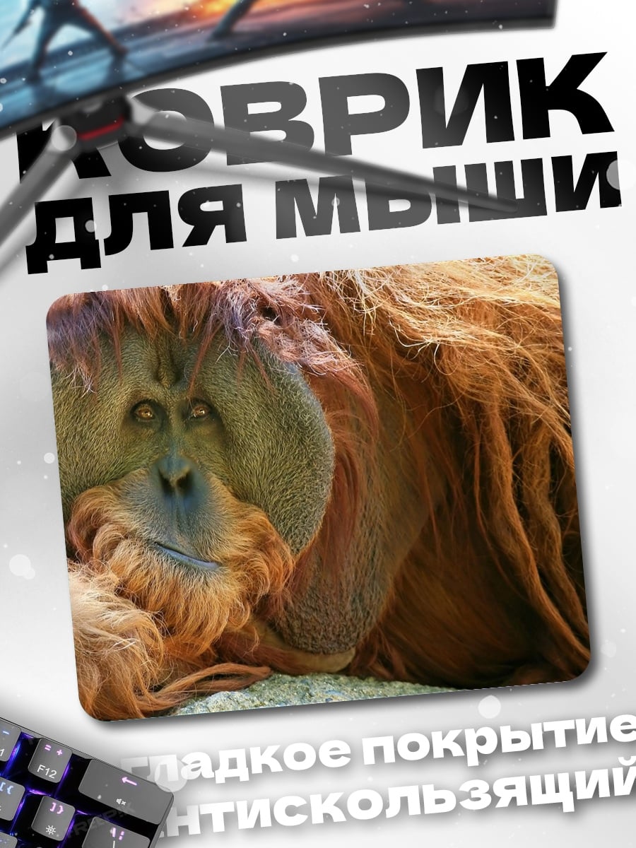 Коврик Орангутан в лесу