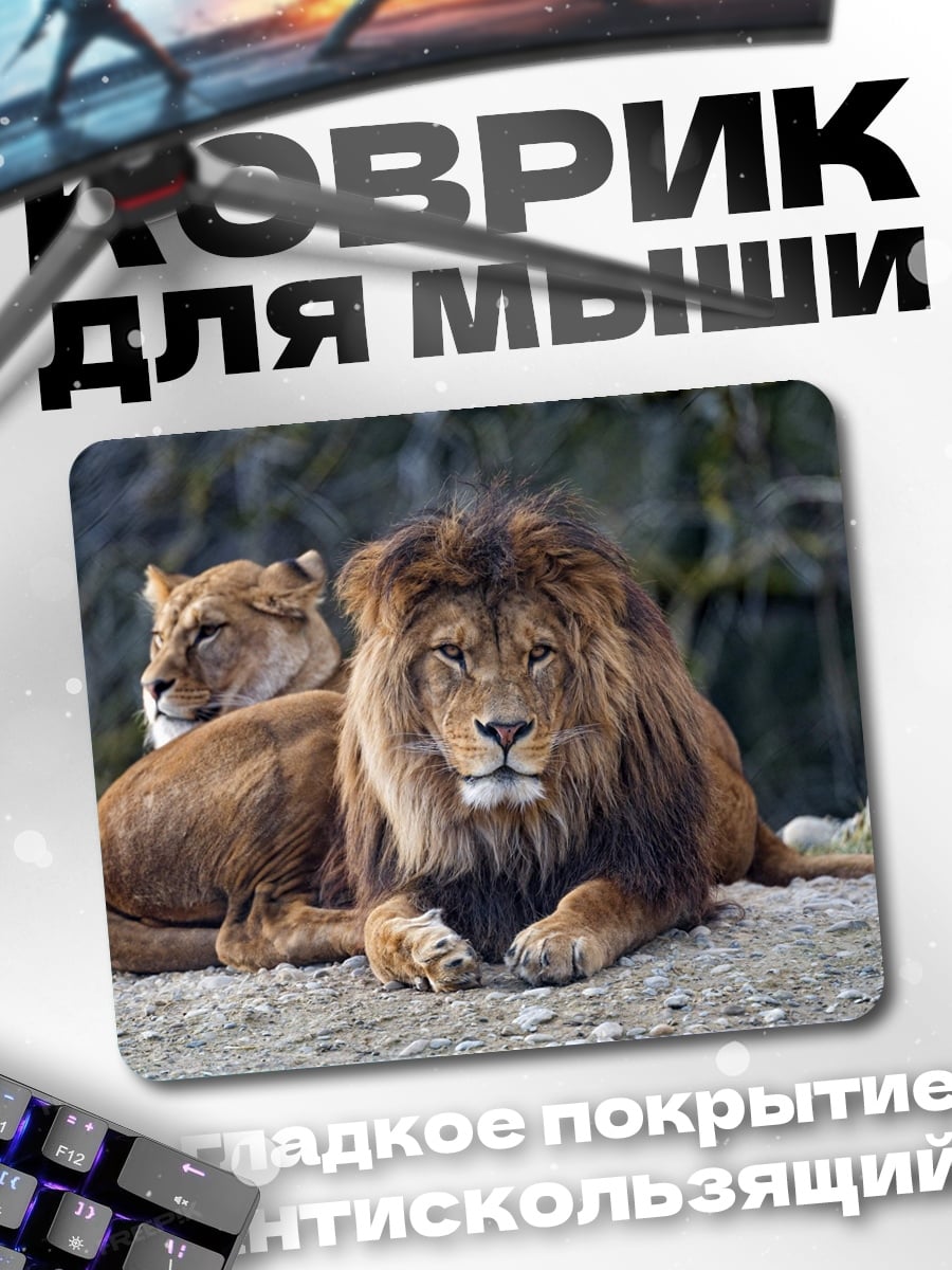 Коврик Лев и львица