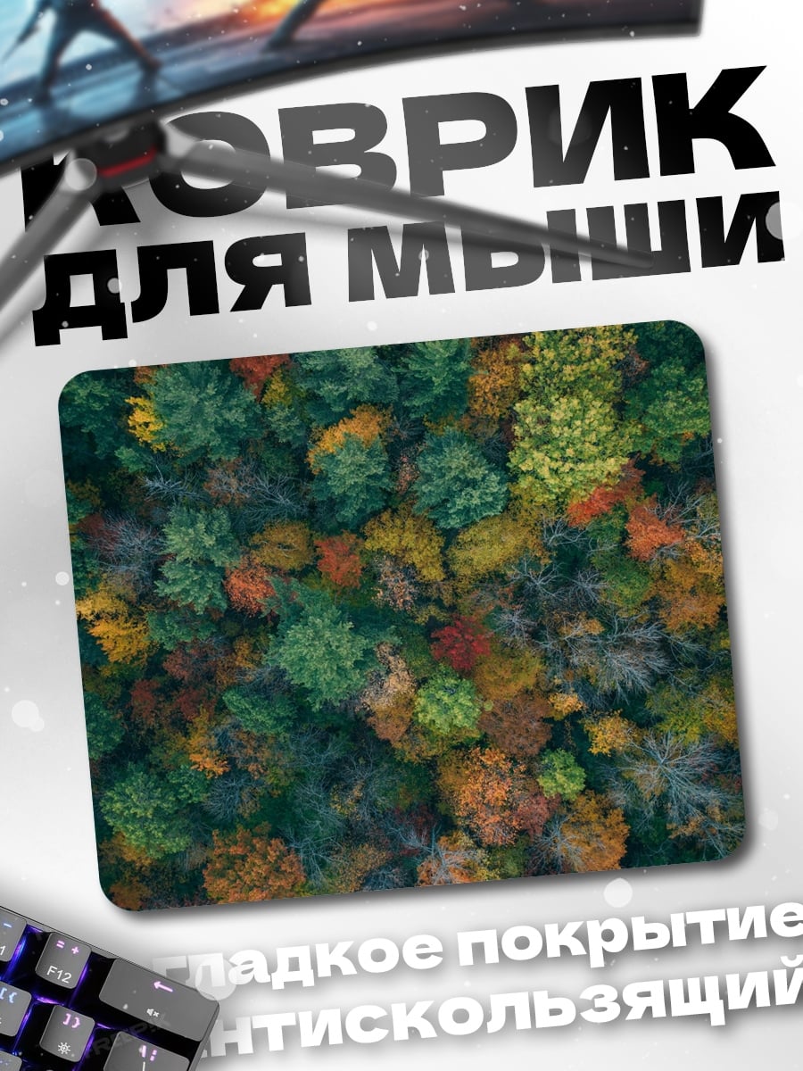 Коврик Осенний лес сверху