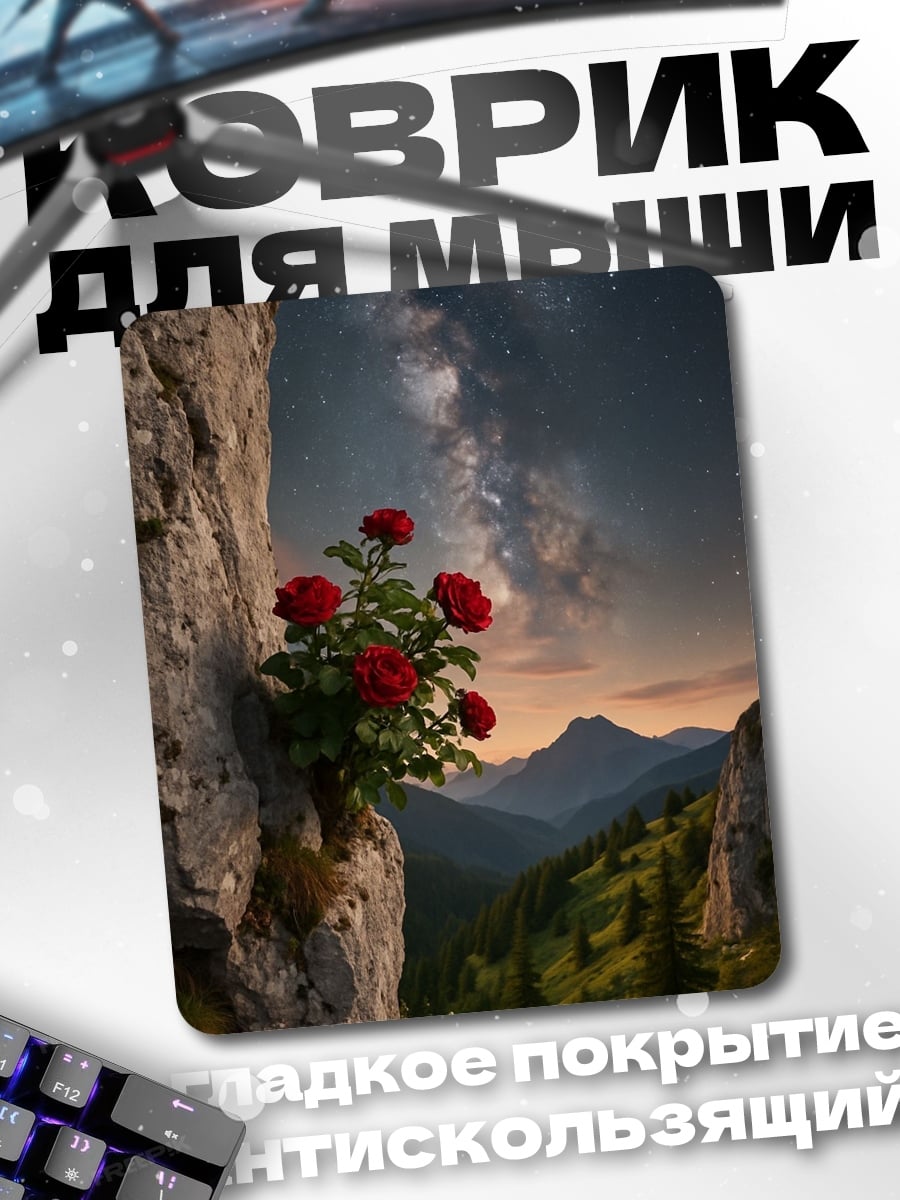 Коврик Розы на скале