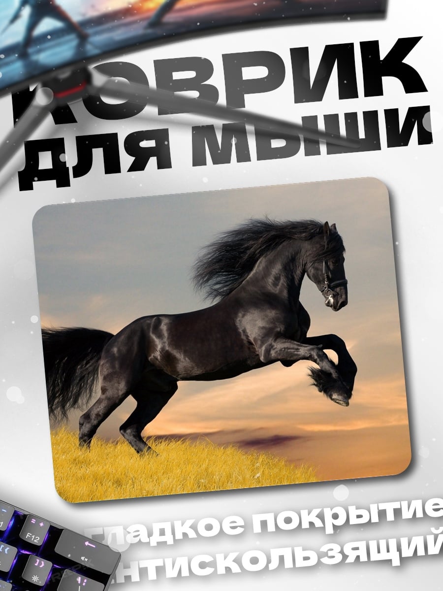 Коврик Чёрный конь
