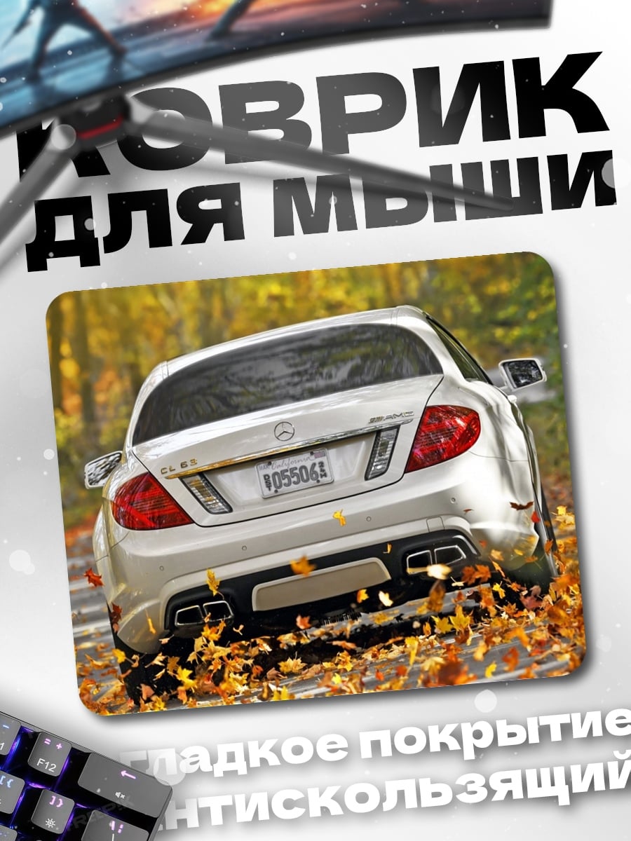 Коврик Спортивный автомобиль осенью