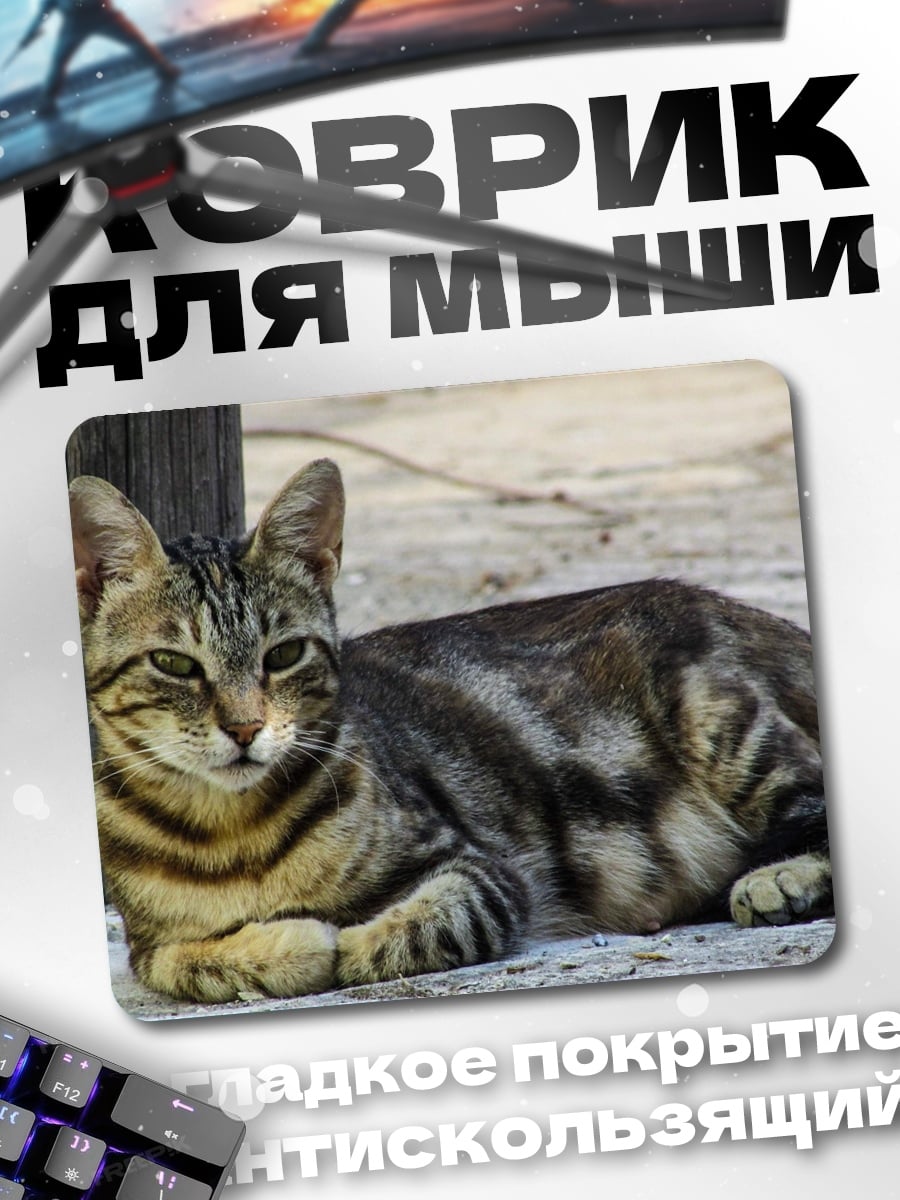 Коврик Лежащий кот