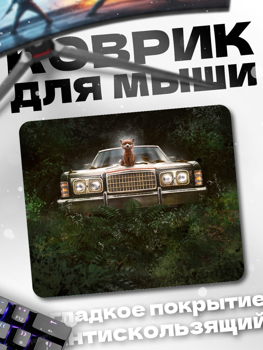 Коврик Автомобиль в лесу