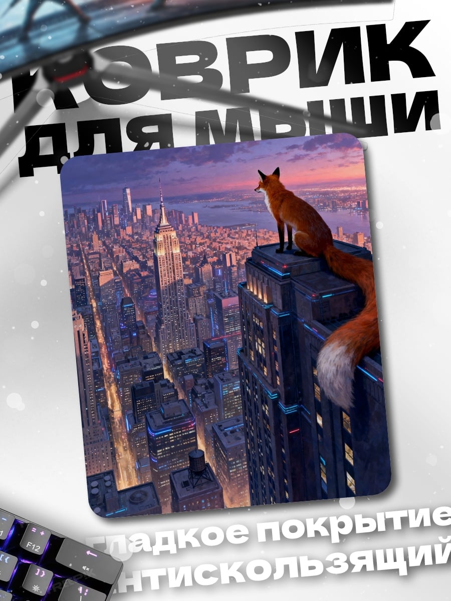 Коврик Лис на крыше
