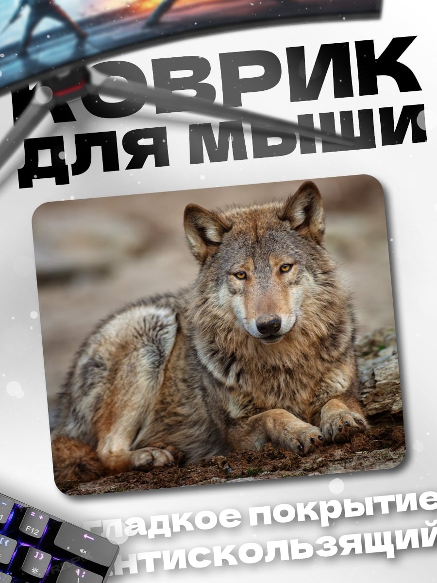 Коврик Лежащий волк