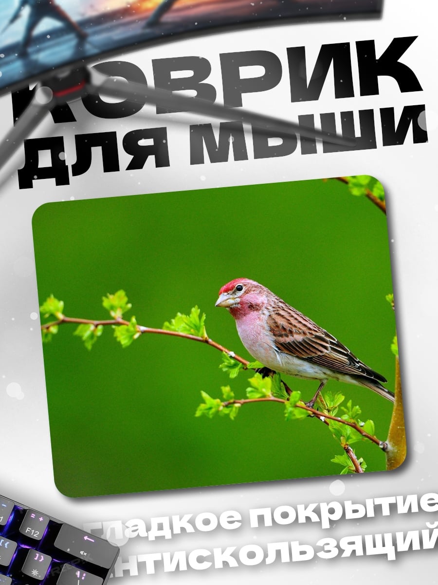 Коврик розовый чиж