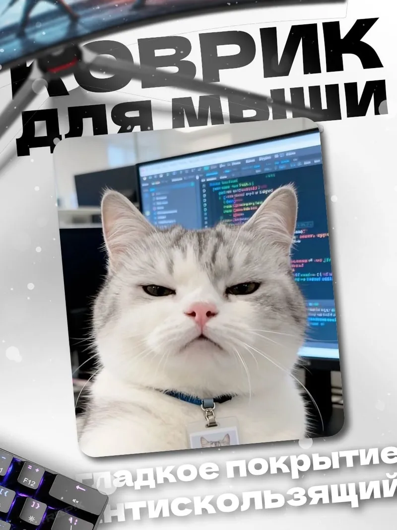 Коврик кот программист