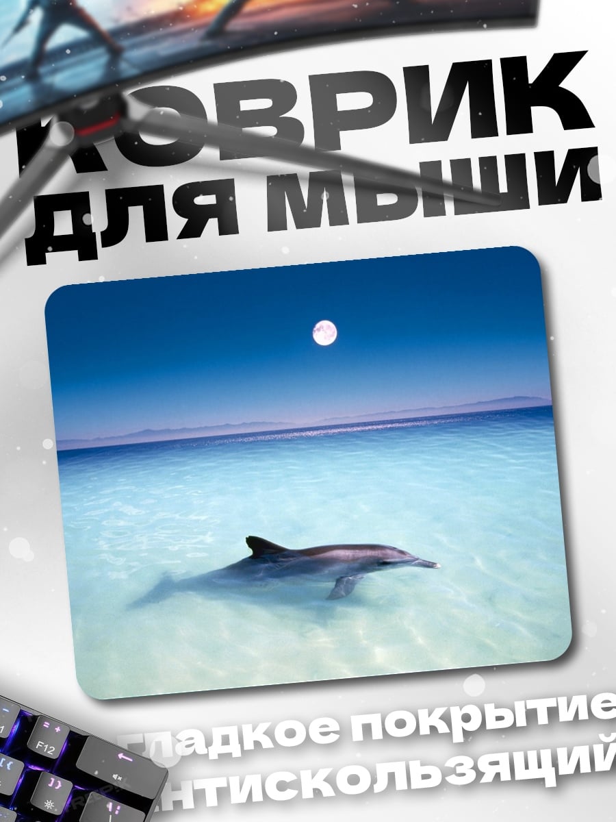 Коврик Дельфин и луна