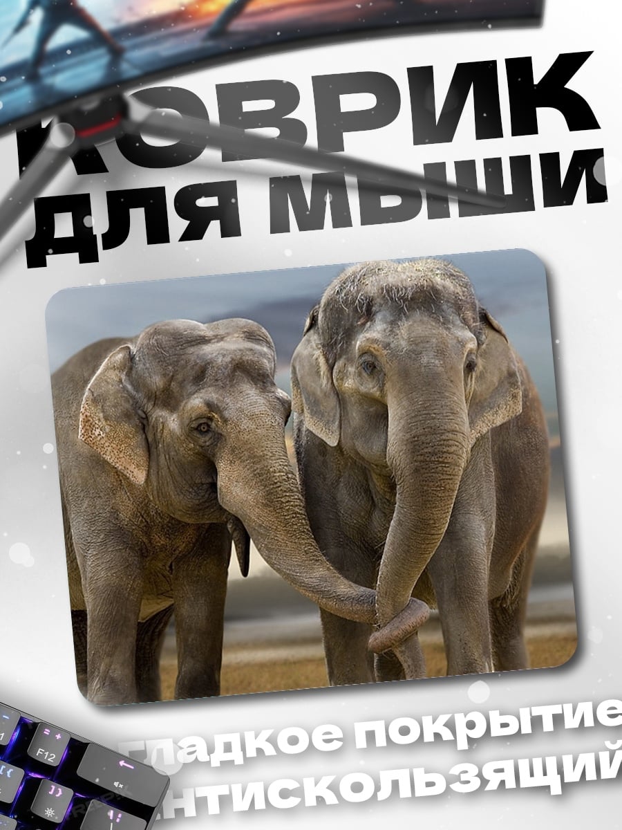 Коврик Два слона