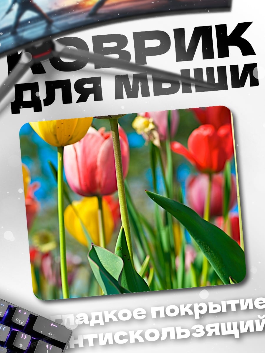 Коврик Цветы тюльпаны весна