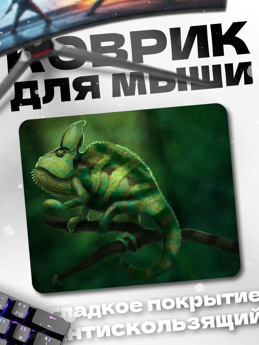 Коврик Зеленый хамелеон