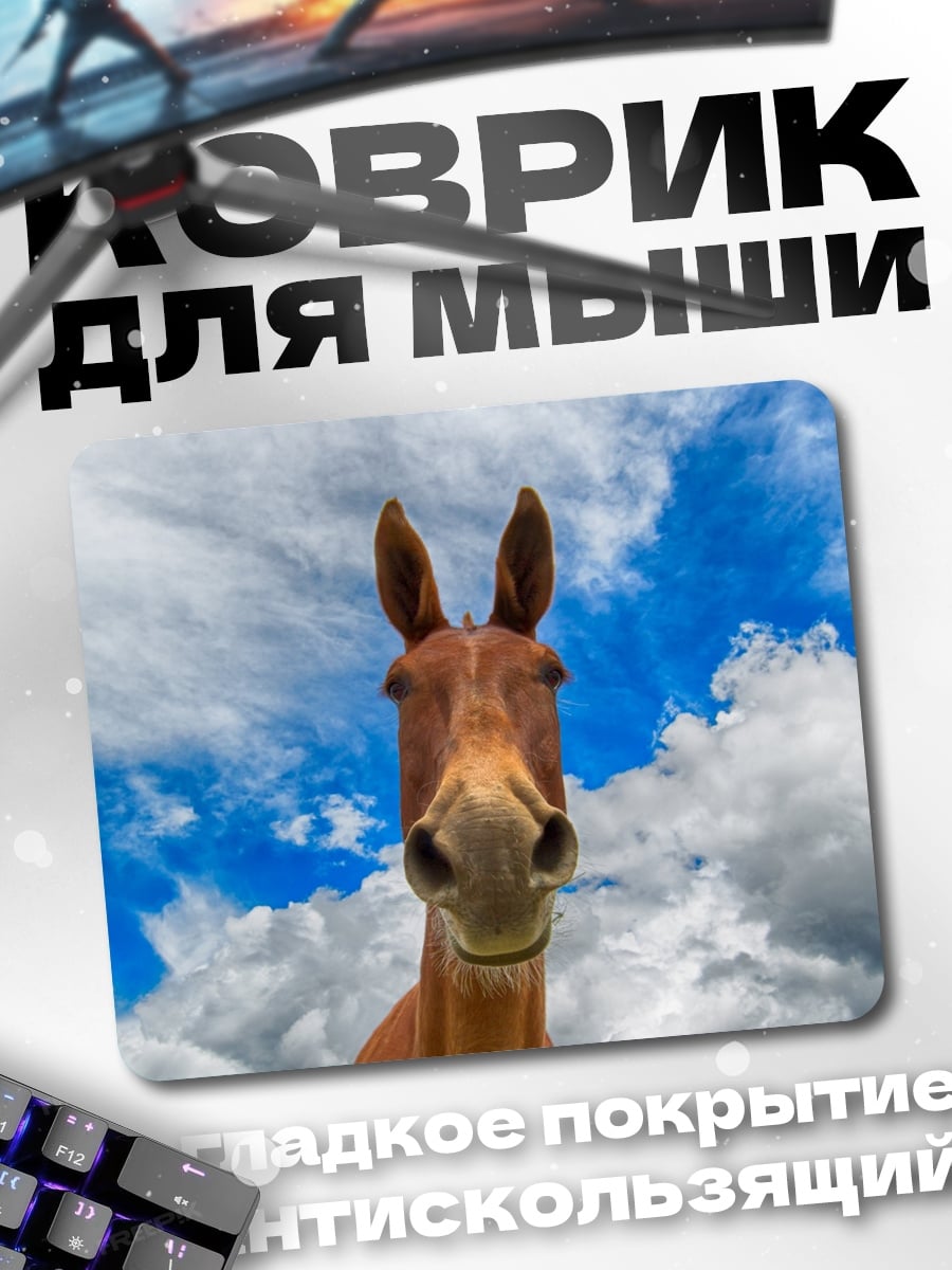 Коврик Лошадь на фоне неба