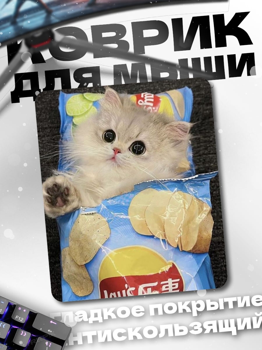Коврик Кот в чипсах