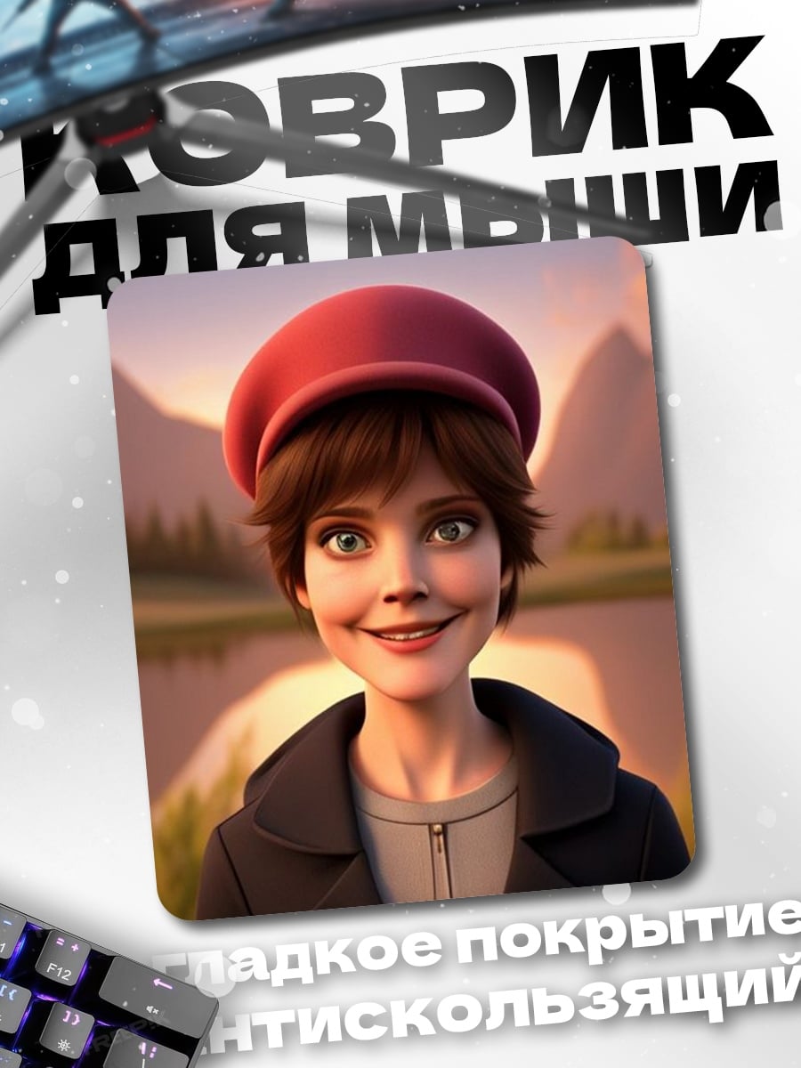 Коврик Девушка в кепке