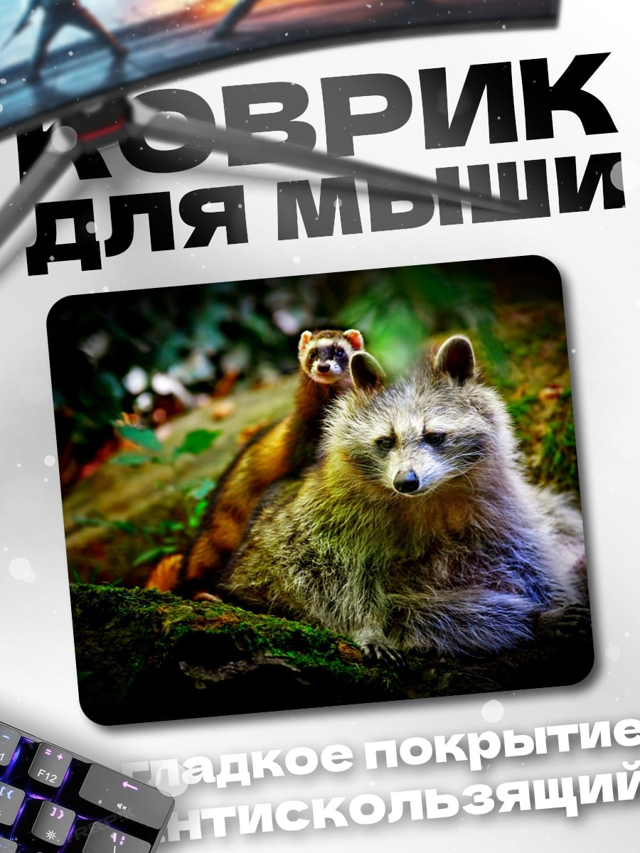 Коврик Енот и хорек