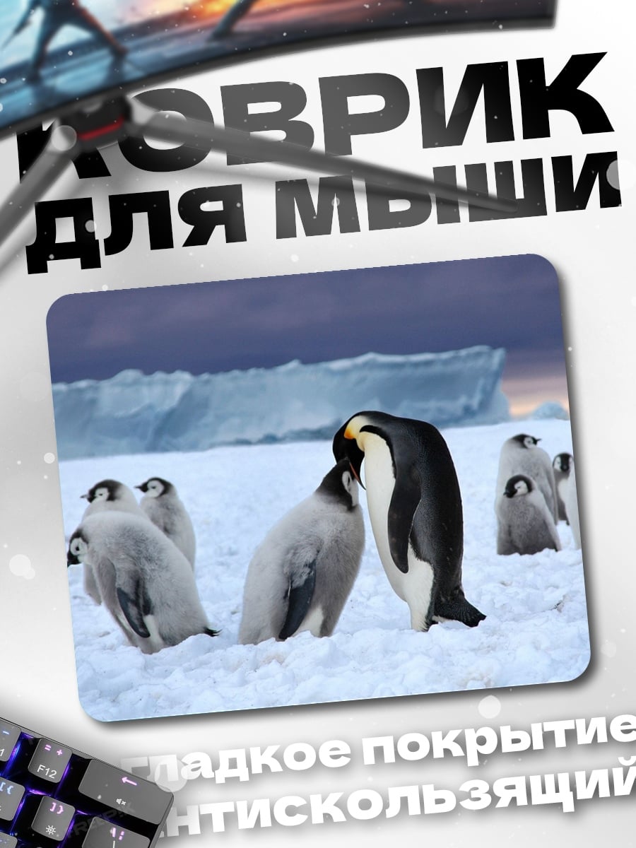 Коврик Пингвины в снегу