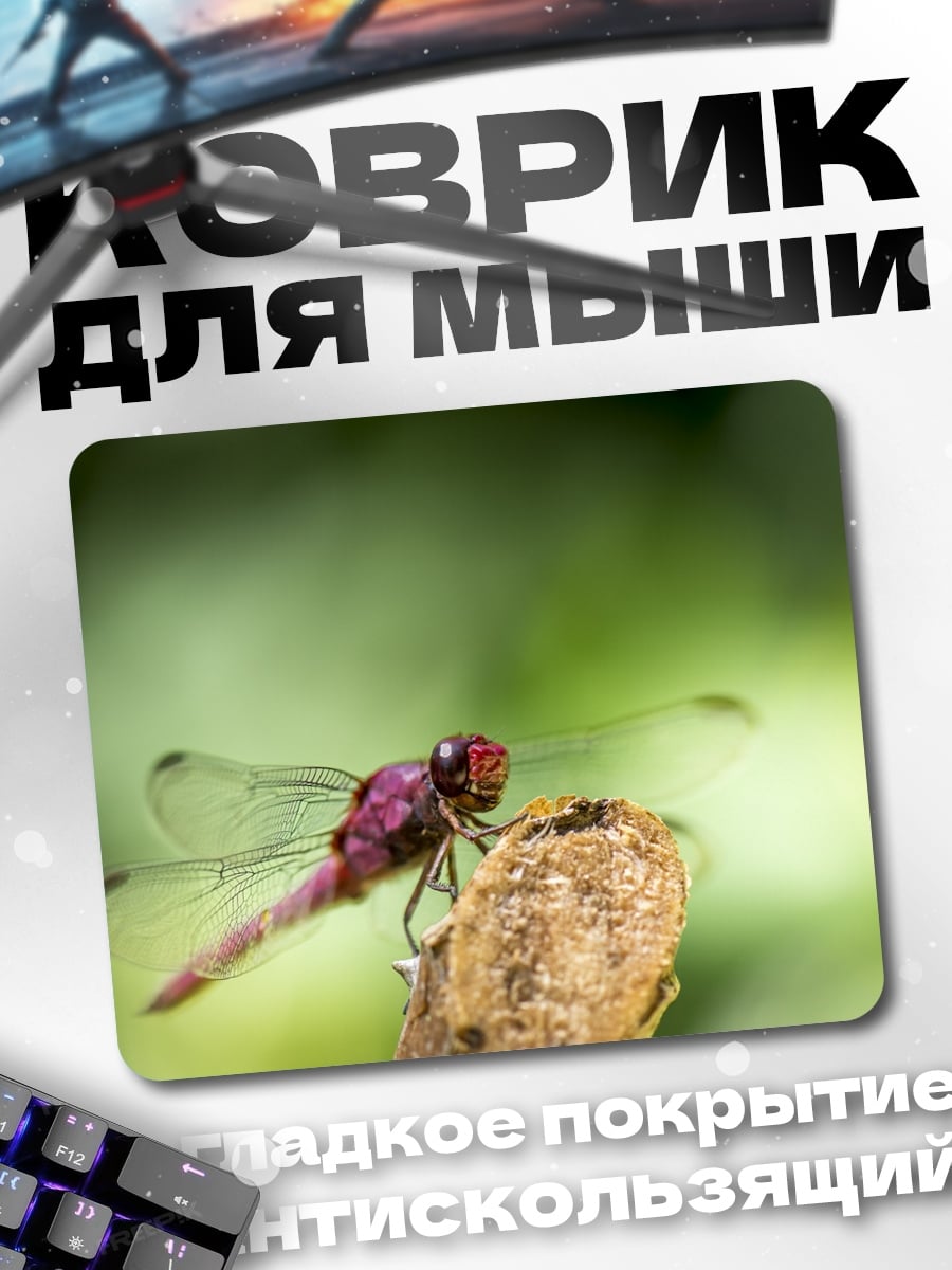 Коврик Розовая стрекоза