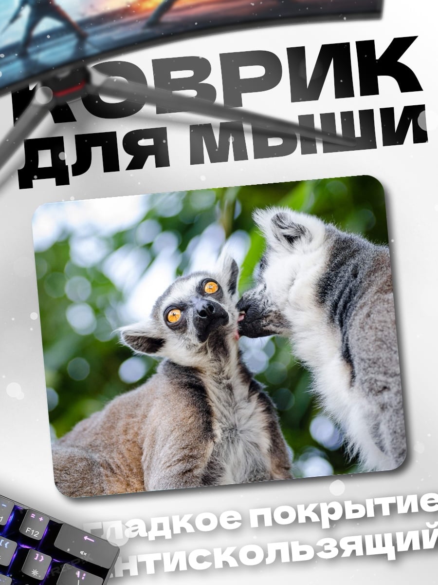 Коврик Два лемура