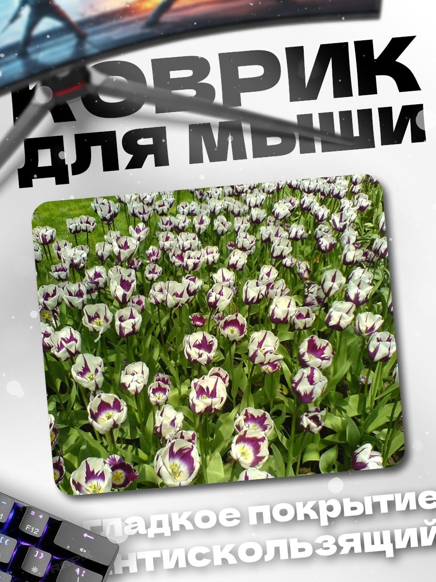 Коврик Поле тюльпанов весна