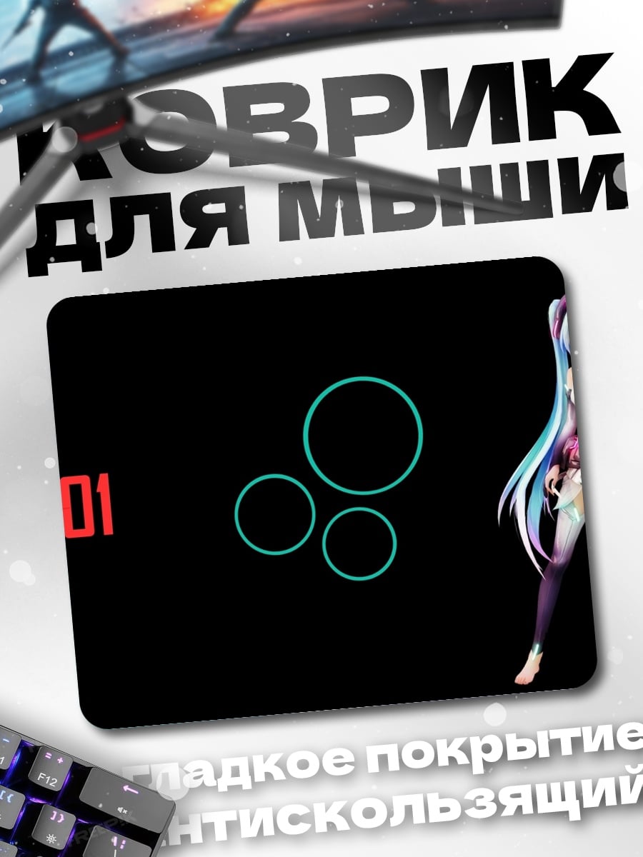 Коврик Мику Хацунэ цифры