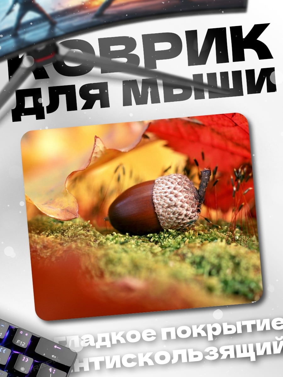 Коврик желудь на мху
