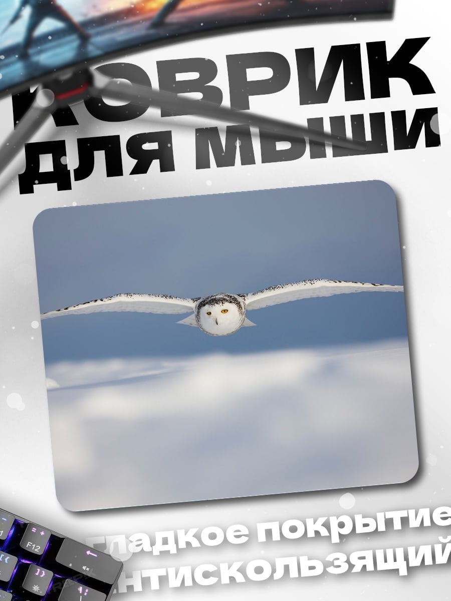 Коврик Полярная сова летит