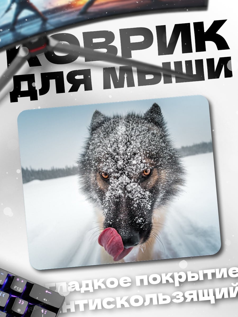Коврик Зимний волк