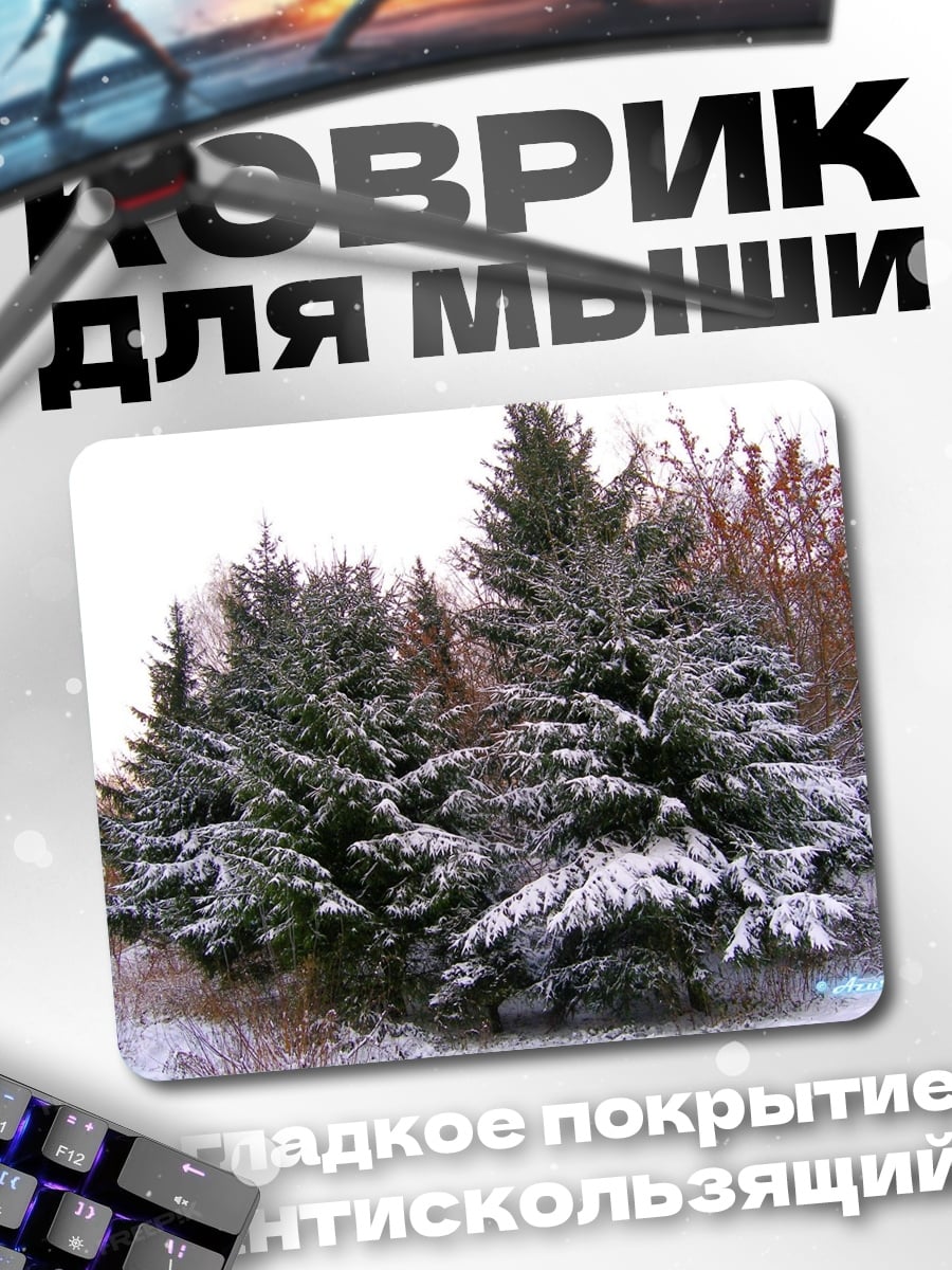 Коврик зимний лес