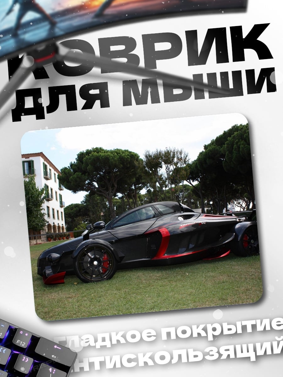 Коврик Спортивный автомобиль на траве