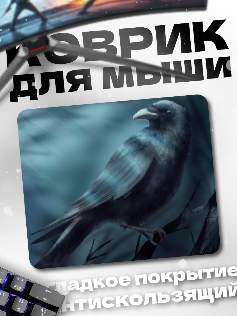 Коврик Ворон на ветке