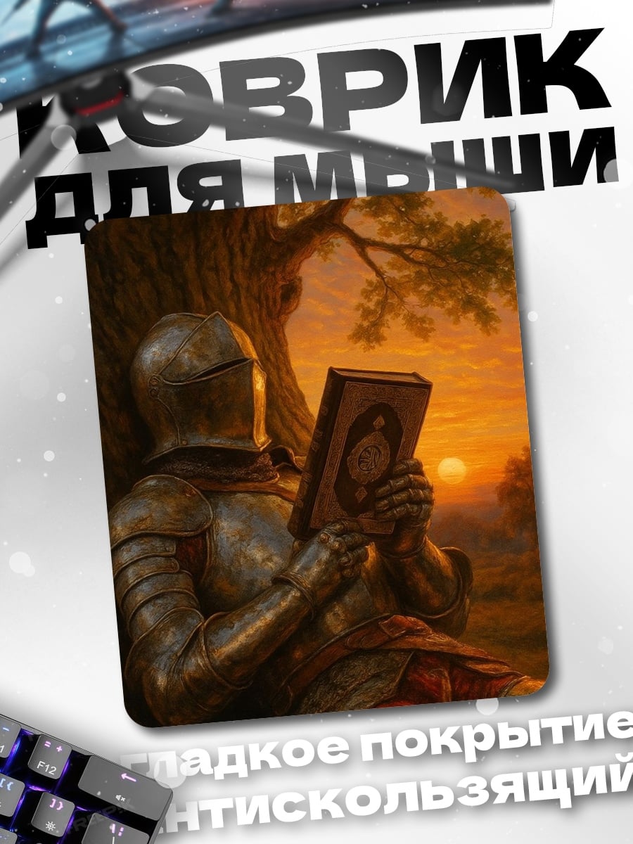 Коврик Рыцарь читает книгу
