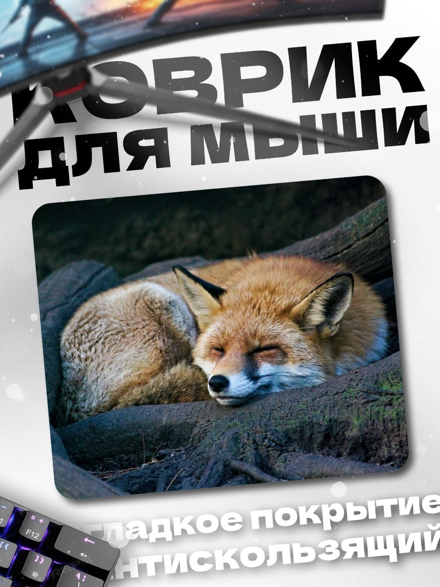Коврик спящая лиса