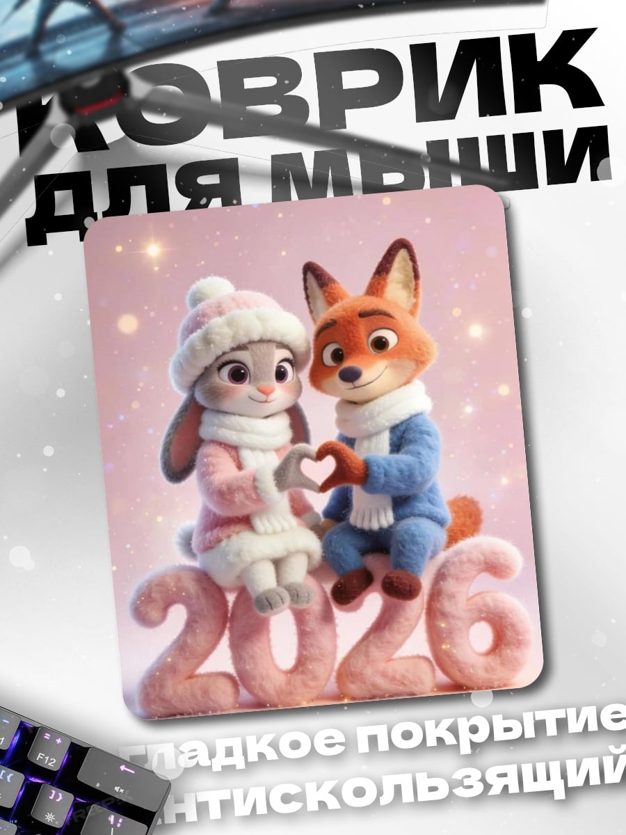 Коврик Кролик и лис 2026