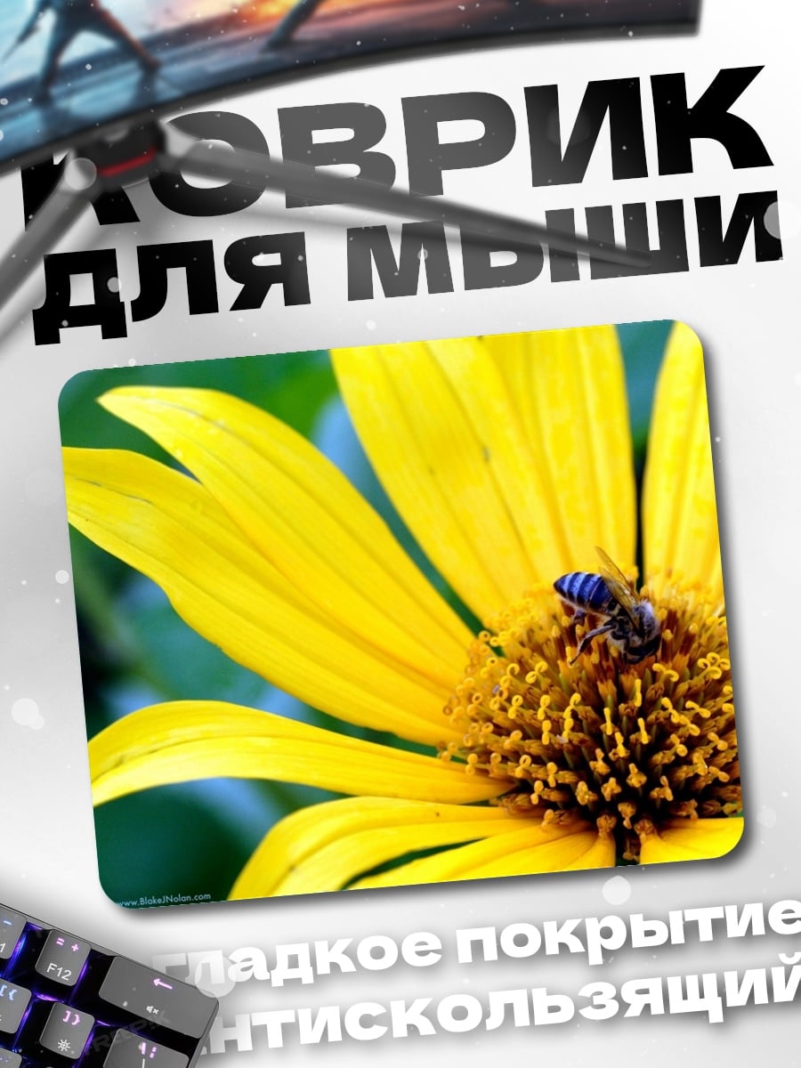 Коврик Пчела на цветке