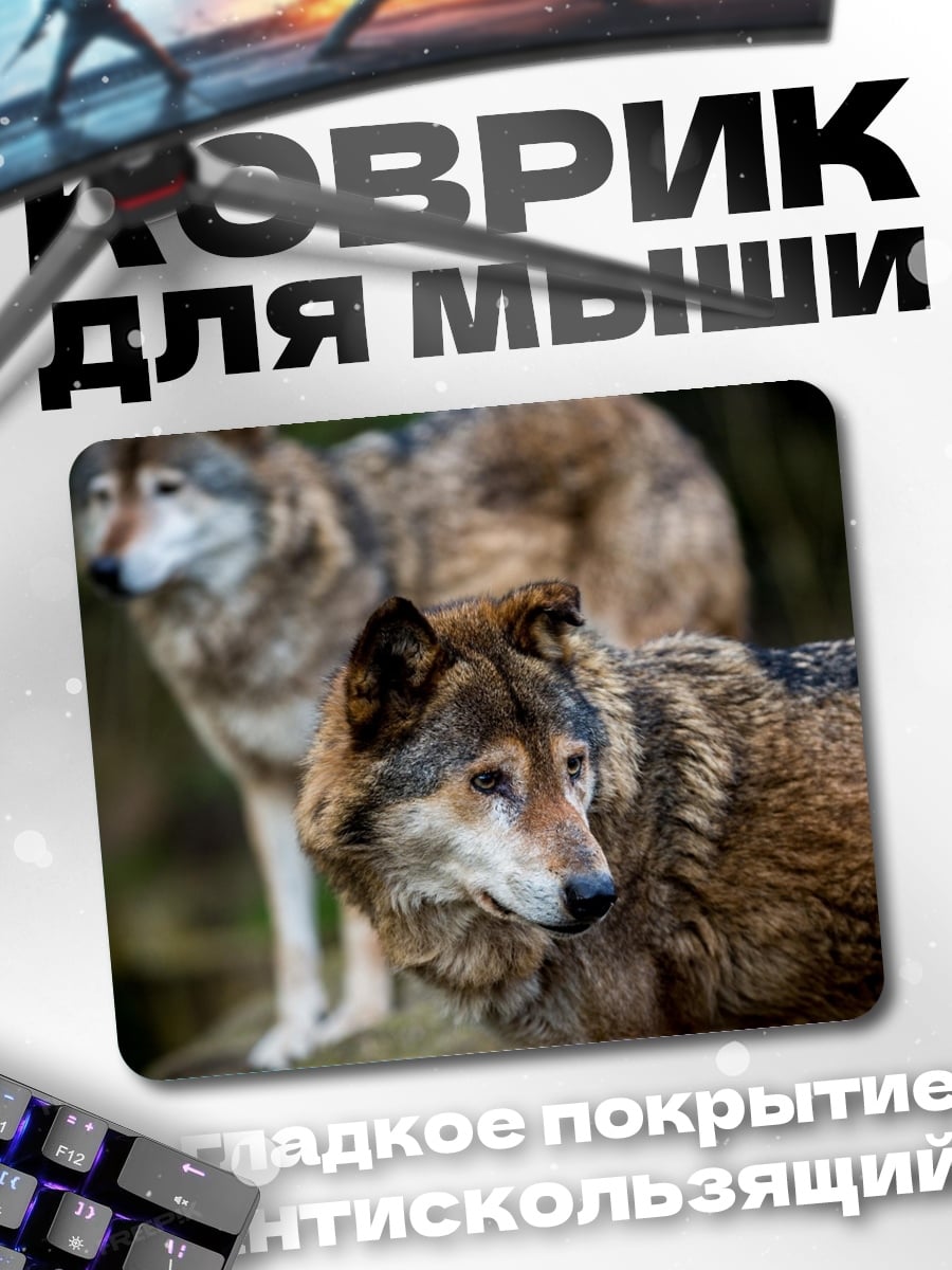 Коврик Два волка