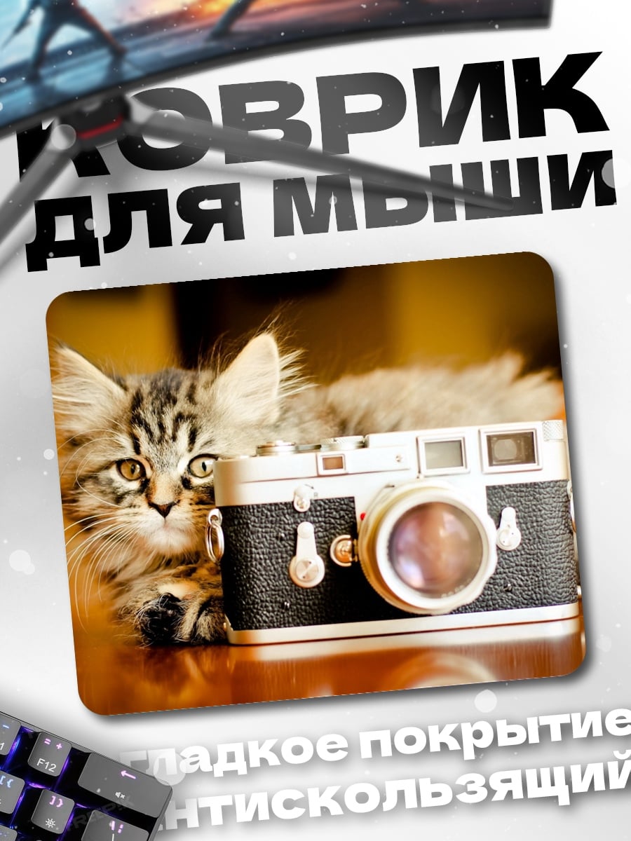 Коврик Кот и камера