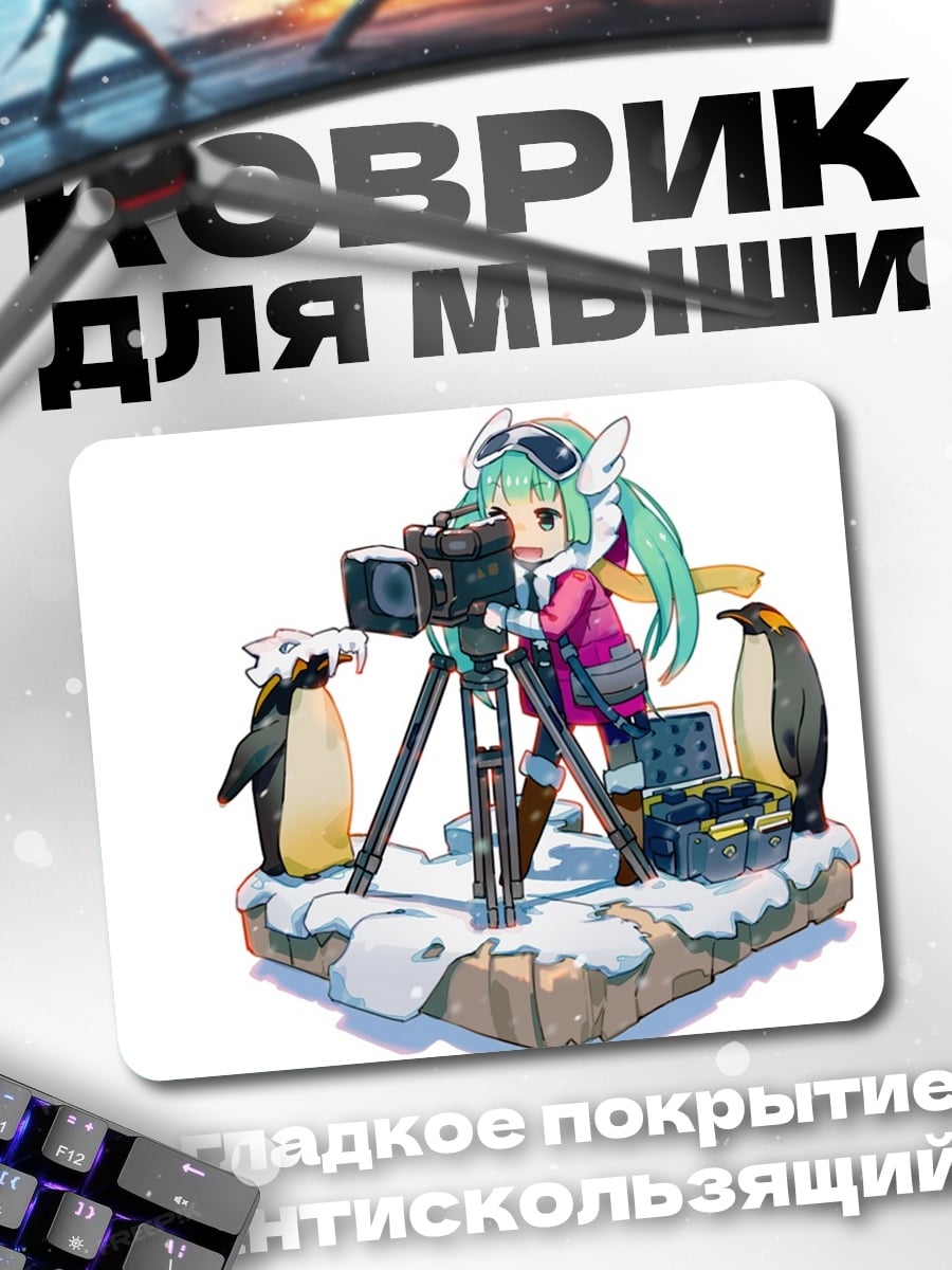 Коврик Аниме девушка с камерой