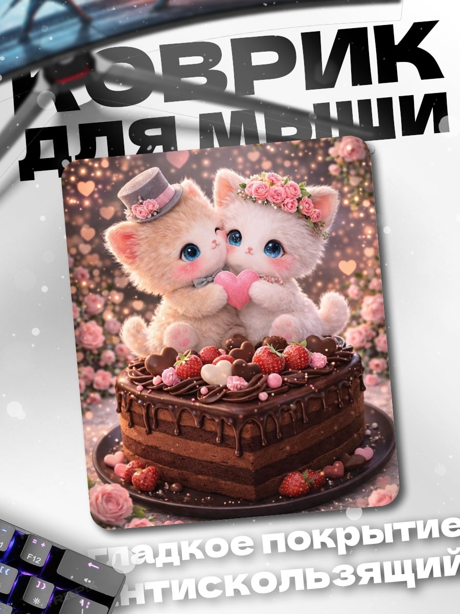 Коврик Два милых котенка