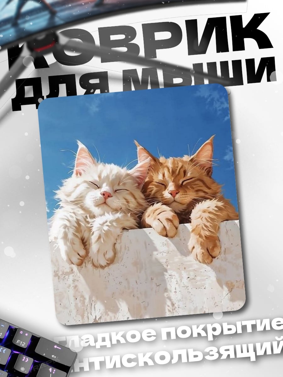 Коврик Два спящих кота