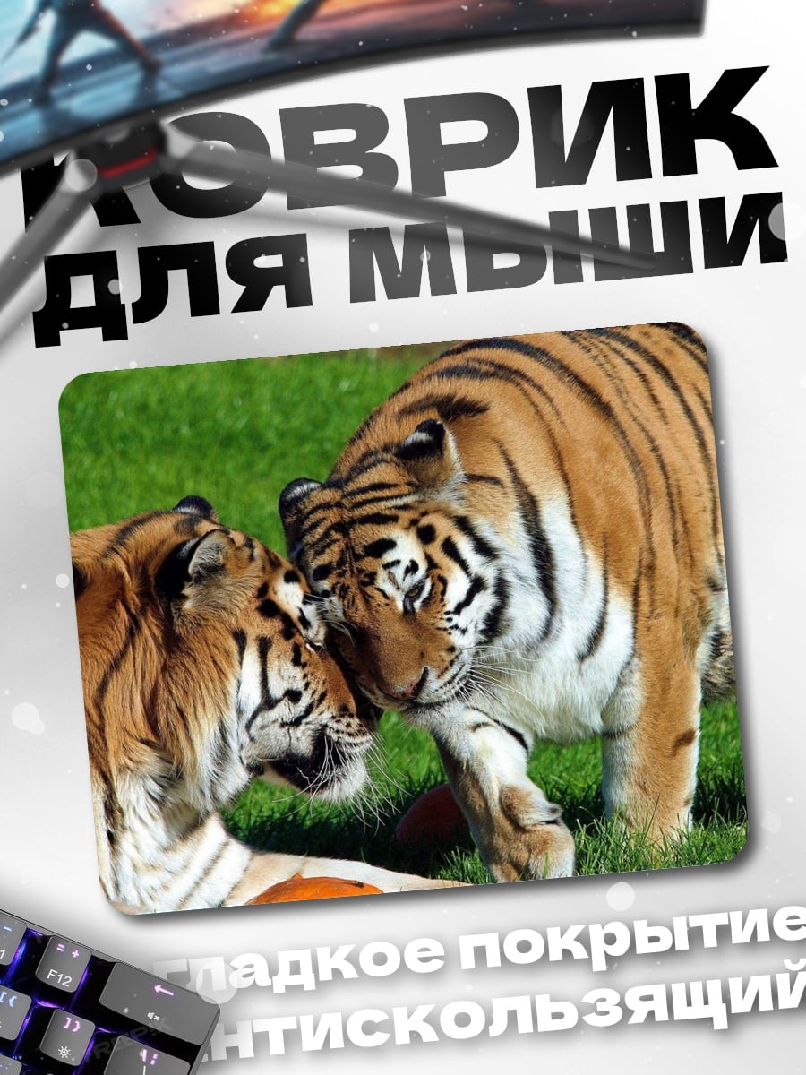 Коврик Два тигра