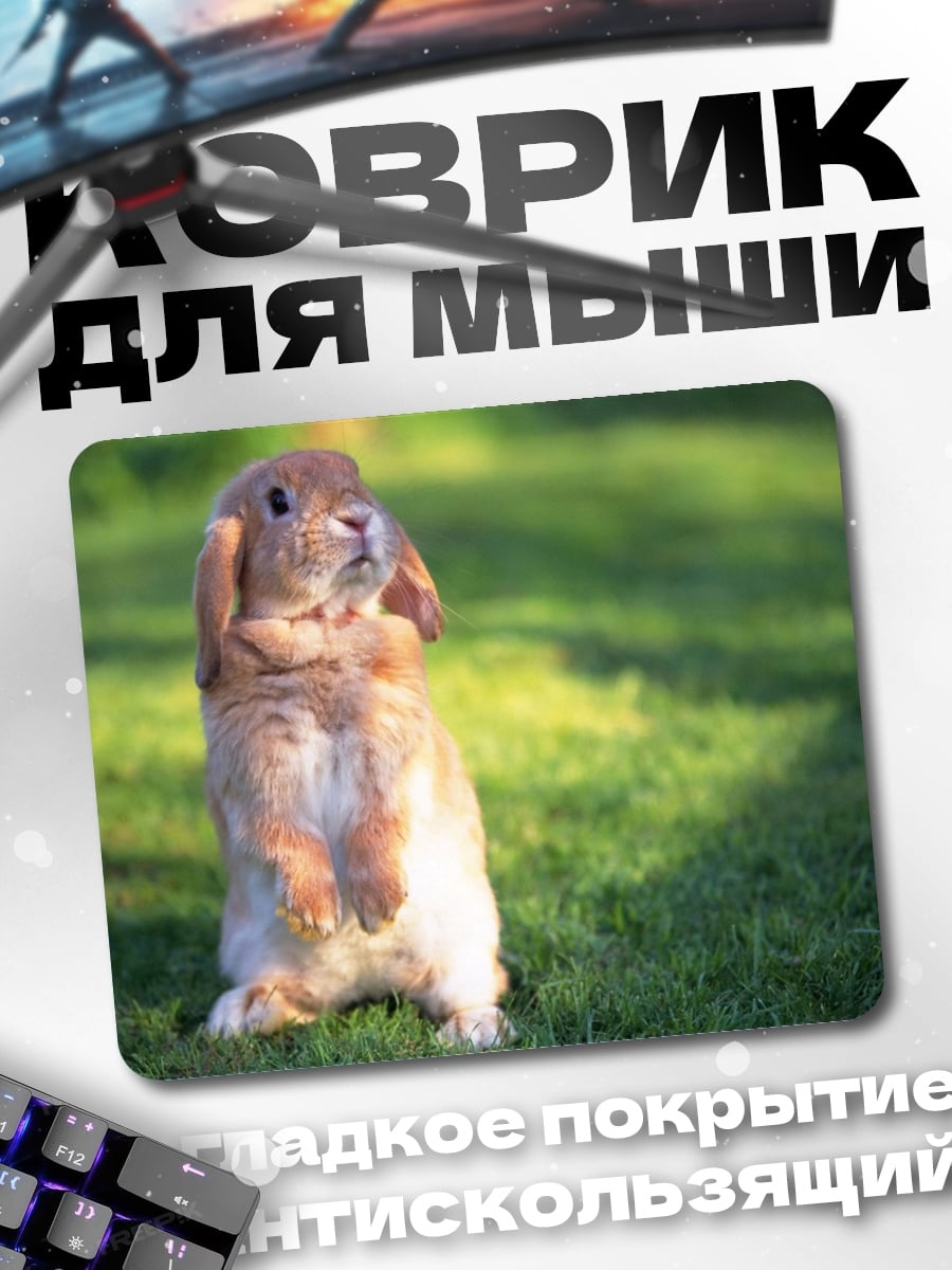 Коврик пушистый кролик