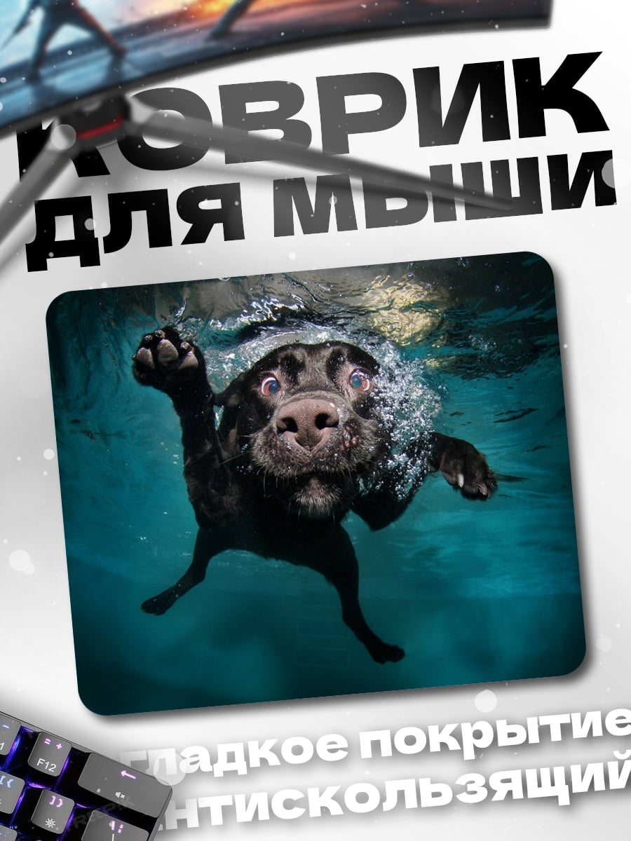 Коврик Плывущая собака