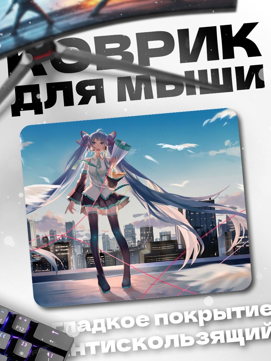 Коврик Мику на крыше